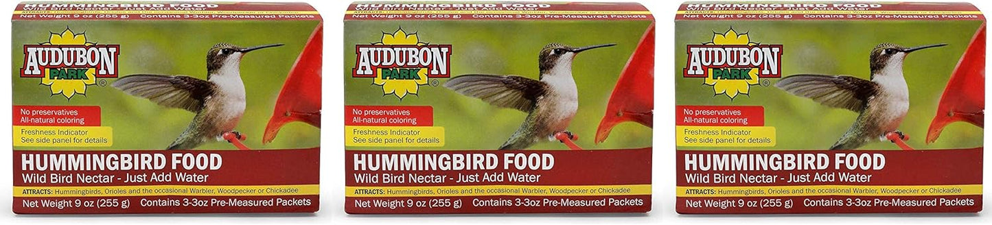 Audubon Park 1661 Hummingbird Food Nectar Powder, Contains (3) 3-Ounce Packets (Thrее Рack)