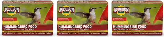 Audubon Park 1661 Hummingbird Food Nectar Powder, Contains (3) 3-Ounce Packets (Thrее Рack)