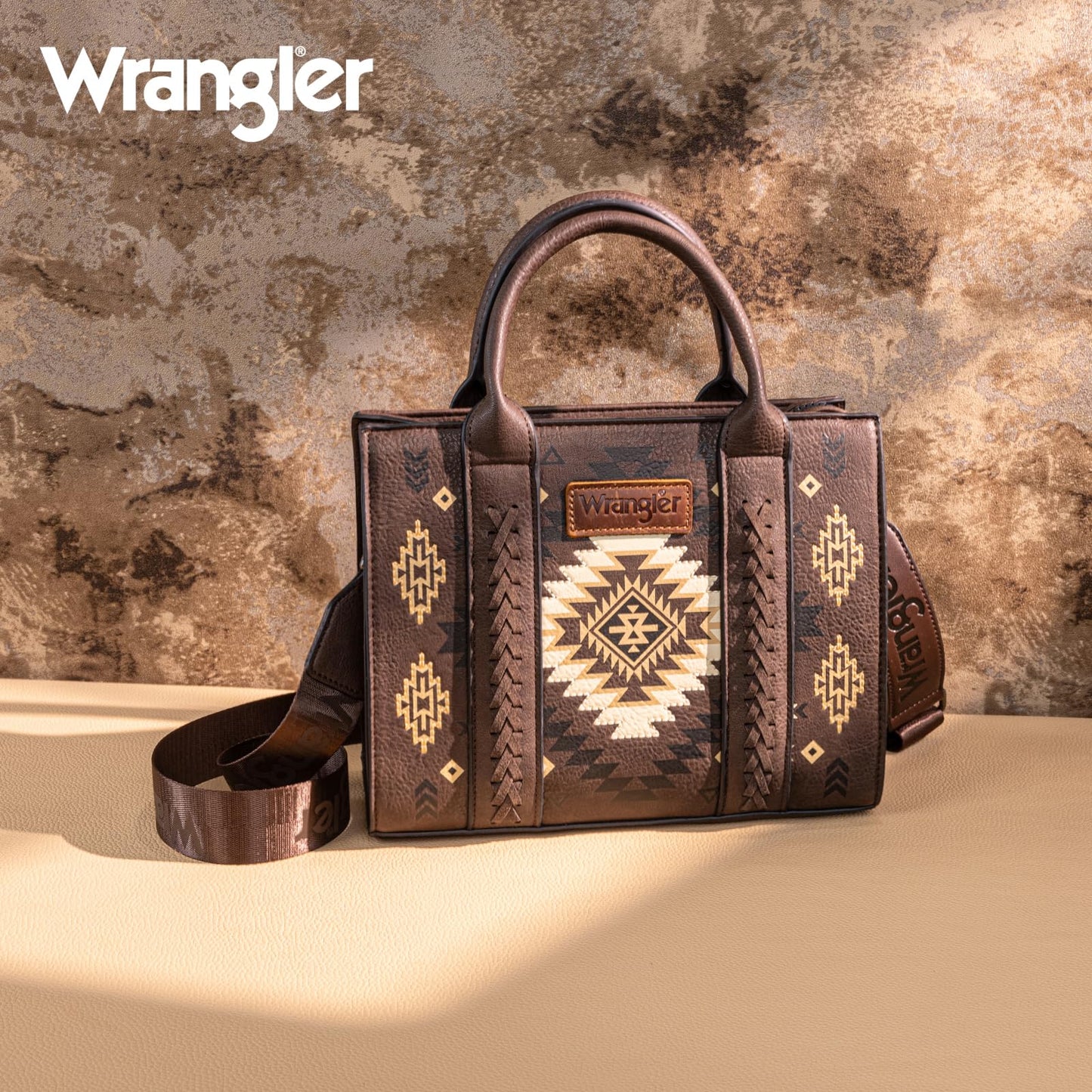 Wrangler Tote Bag for Women Western Purse and Aztec Satchel Handbag