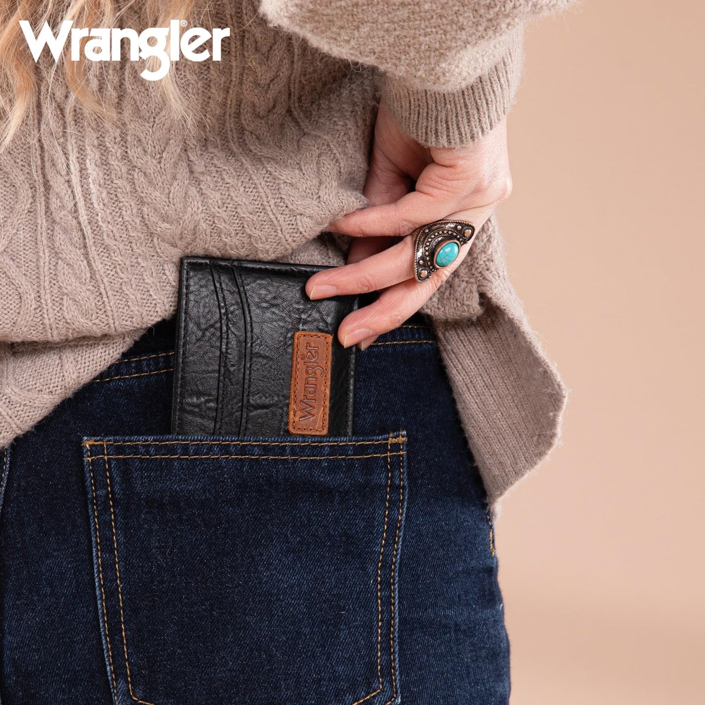 Montana West X Wrangler Credit Card Holder for Women Wallet Card Case Small Ladies Female Pocket Wallet