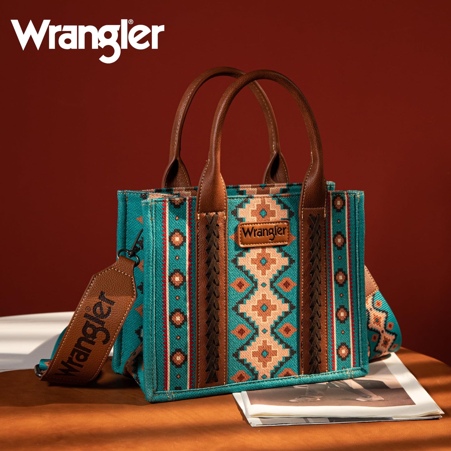 Wrangler Tote Bag for Women Western Purse and Aztec Satchel Handbag
