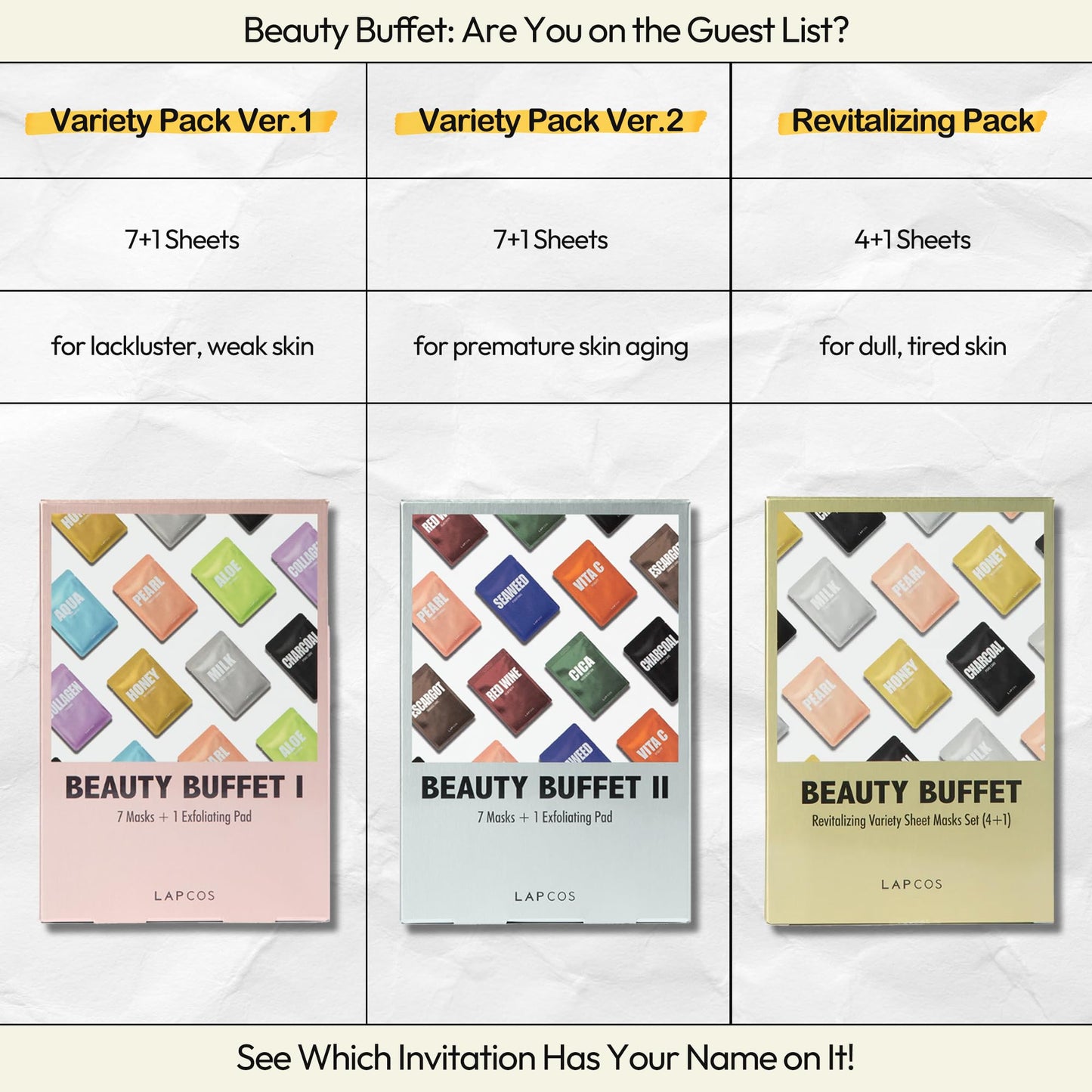 LAPCOS K Beauty Seaweed Sheet Mask - Purifying & Hydrating Face Masks with Hyaluronic Acid & Squalane for Dull, Dry Skin & Uneven Texture - Highly Breathable Lyocell Sheet Korean Skin Care (Pack of 5)