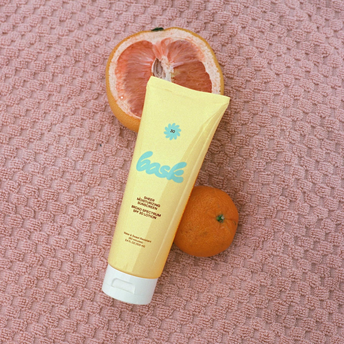 Bask SPF 30 Sheer Moisturizing Sunscreen Lotion - Broad Spectrum UVA/UVB Protection, Dermatologist Recommended, Hydrating, Lightweight & Non-Greasy, No White Cast, Travel Size, 3.4 fl oz