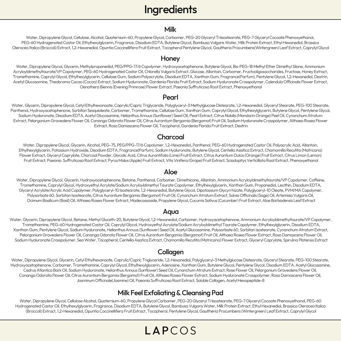 LAPCOS K Beauty Seaweed Sheet Mask - Purifying & Hydrating Face Masks with Hyaluronic Acid & Squalane for Dull, Dry Skin & Uneven Texture - Highly Breathable Lyocell Sheet Korean Skin Care (Pack of 5)