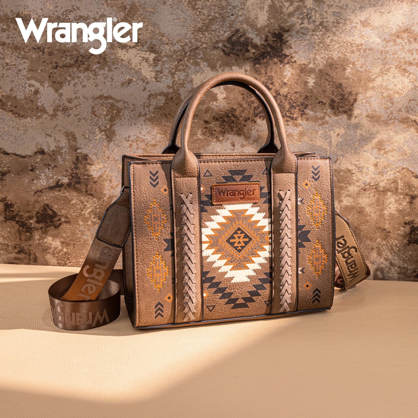 Wrangler Tote Bag for Women Western Purse and Aztec Satchel Handbag