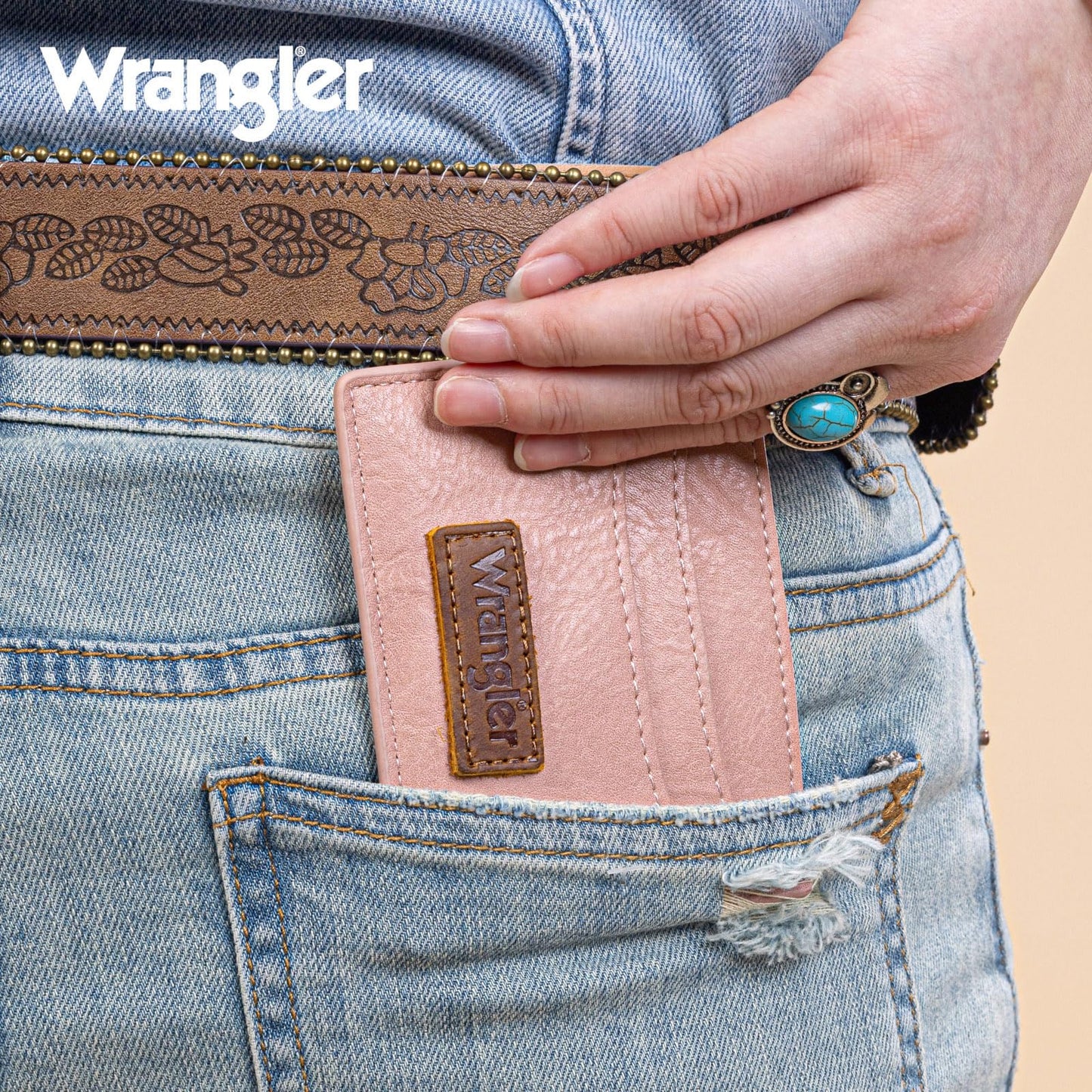 Montana West X Wrangler Credit Card Holder for Women Wallet Card Case Small Ladies Female Pocket Wallet