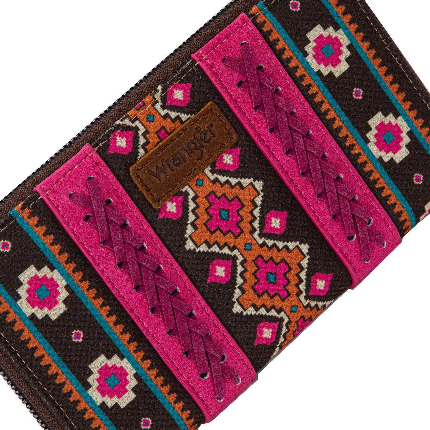 X Wrangler Wristlet Western Wallet Boho Aztec Credit Card Holder for Women