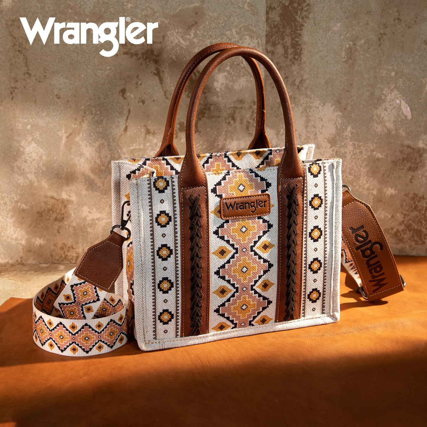 Wrangler Tote Bag for Women Western Purse and Aztec Satchel Handbag