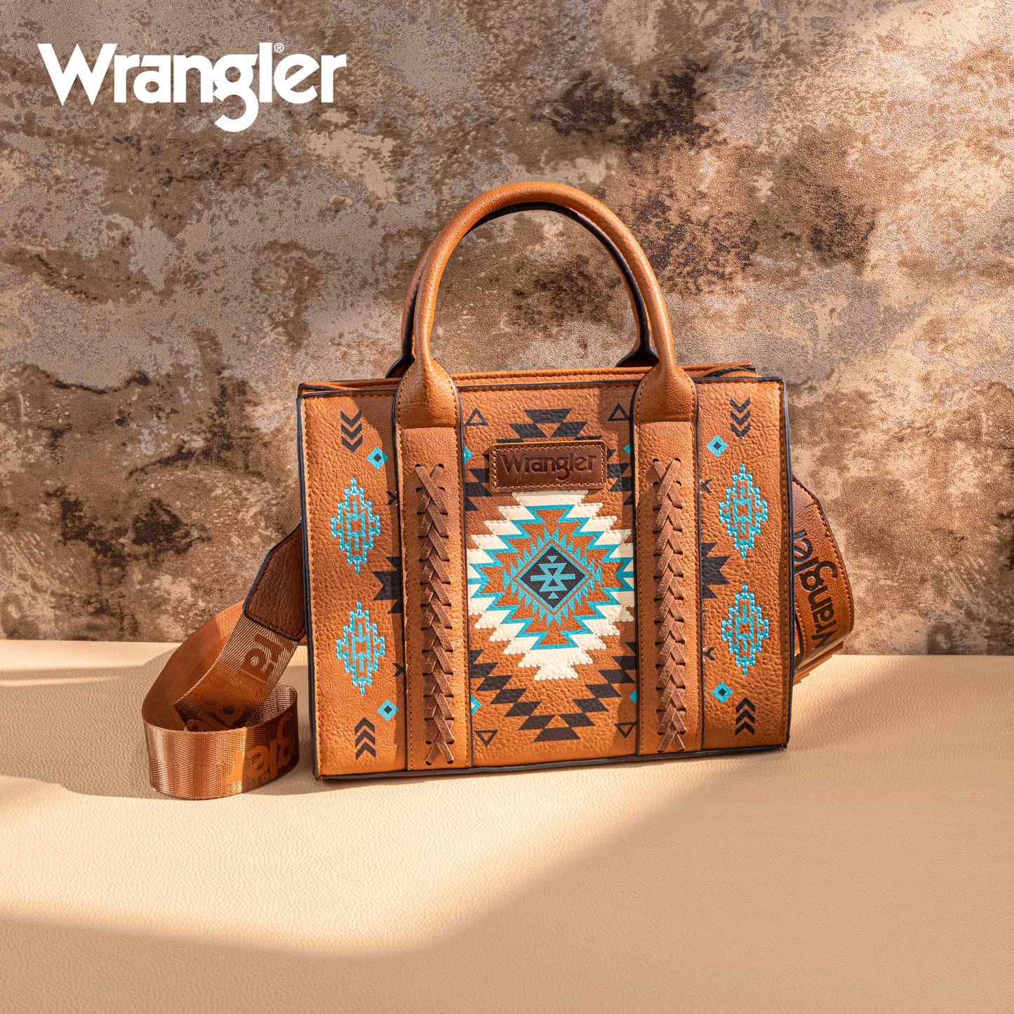 Wrangler Tote Bag for Women Western Purse and Aztec Satchel Handbag