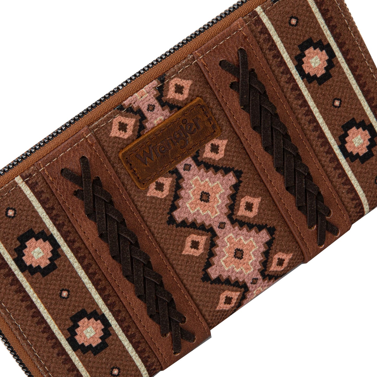 X Wrangler Wristlet Western Wallet Boho Aztec Credit Card Holder for Women