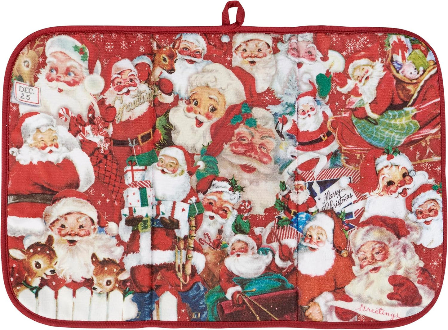 Primitives by Kathy Retro Santa Drying Mat
