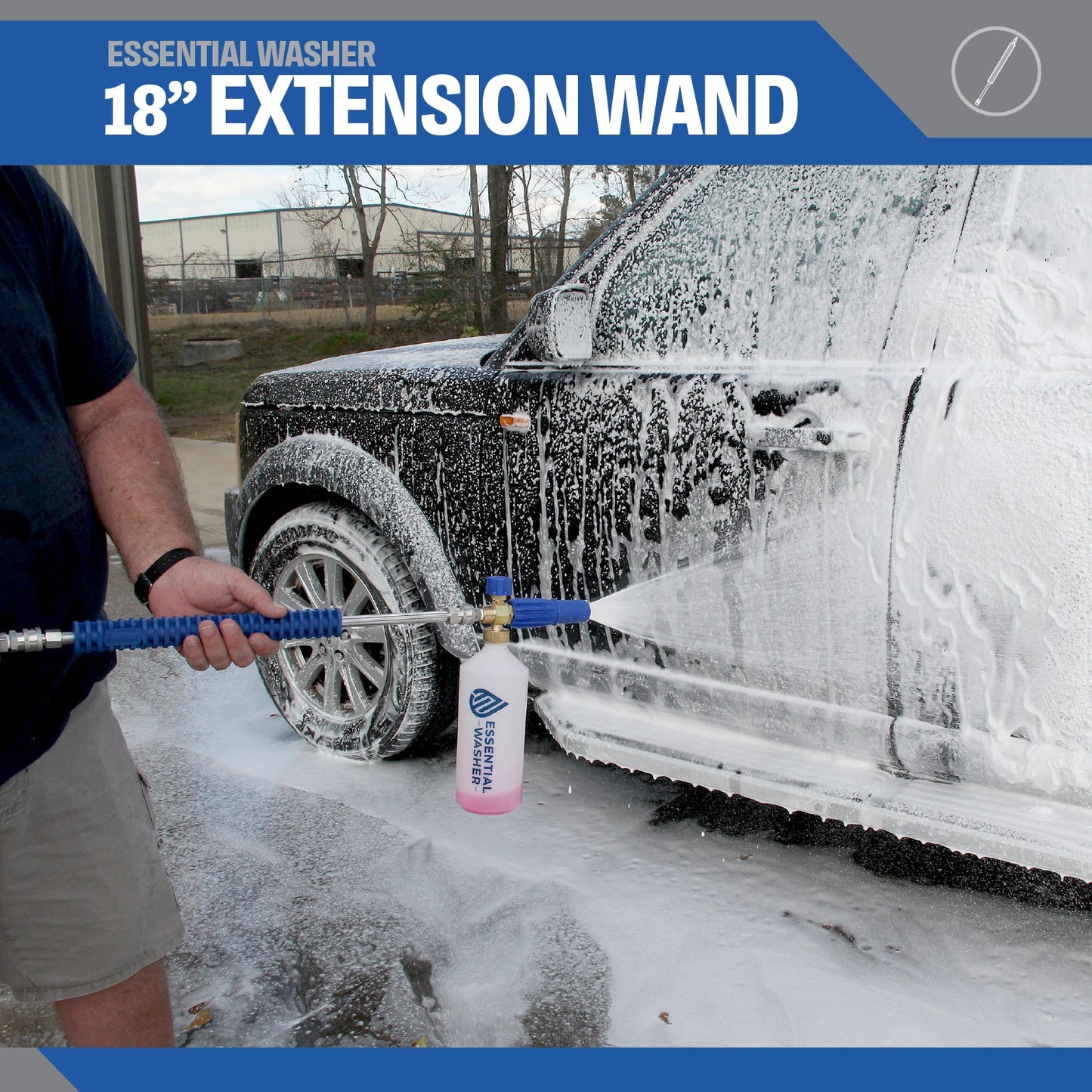 18" Premium Pressure Washer Extension Wand | Stainless Steel, High Performance Cleaning
