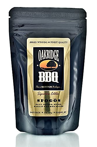 Oakridge BBQ SPOGOS Rub | Salt, Pepper, Onion & Garlic On Steroids | Great on Brisket, Steak, Burgers & Anything Else | World's Finest Barbecue Rubs | Meat Seasoning & Spice Dry Rub | 6 oz High-Barrier Zip Top Bag