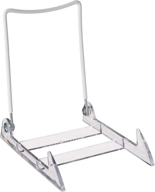 Gibson Holders Large 3PL Display Stand Clear Base/White Wire, Pack of 2