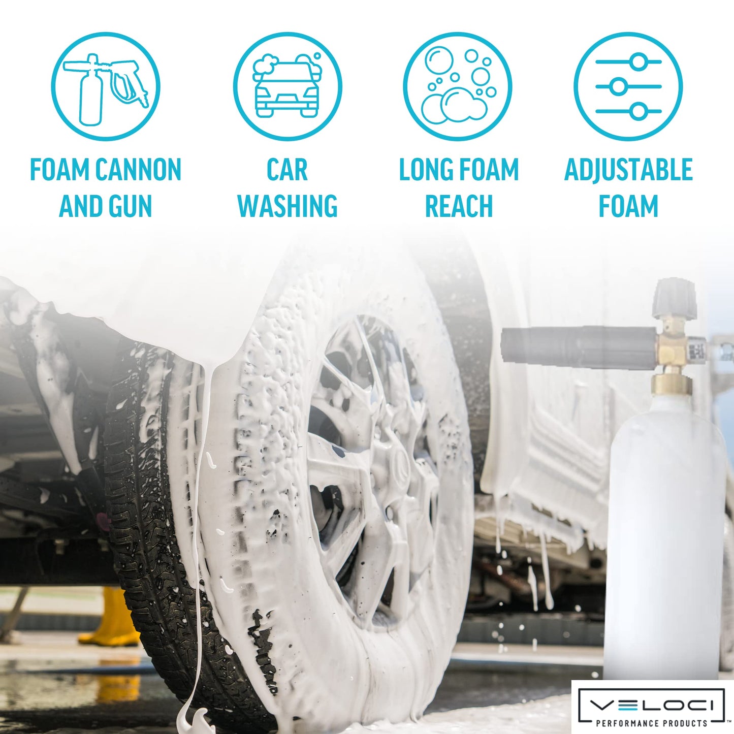 MTM Hydro Foam Cannon Snub Kit Gun Car Wash Sprayer for Car Wash, Foam Pressure Washer Attachment Dispenser Foam Lance