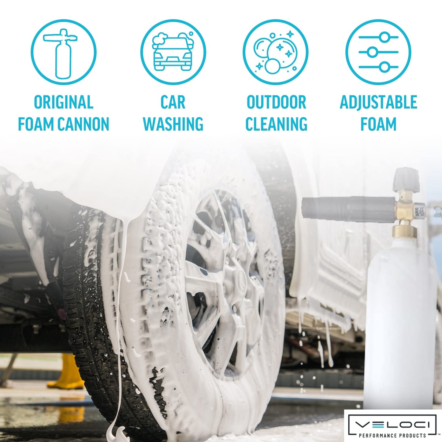 MTM Hydro Car Wash Sprayer for Car Wash Foam Pressure Washer Attachment Pump Dispenser Foam Lance Adjustable with 32 oz. Bottle