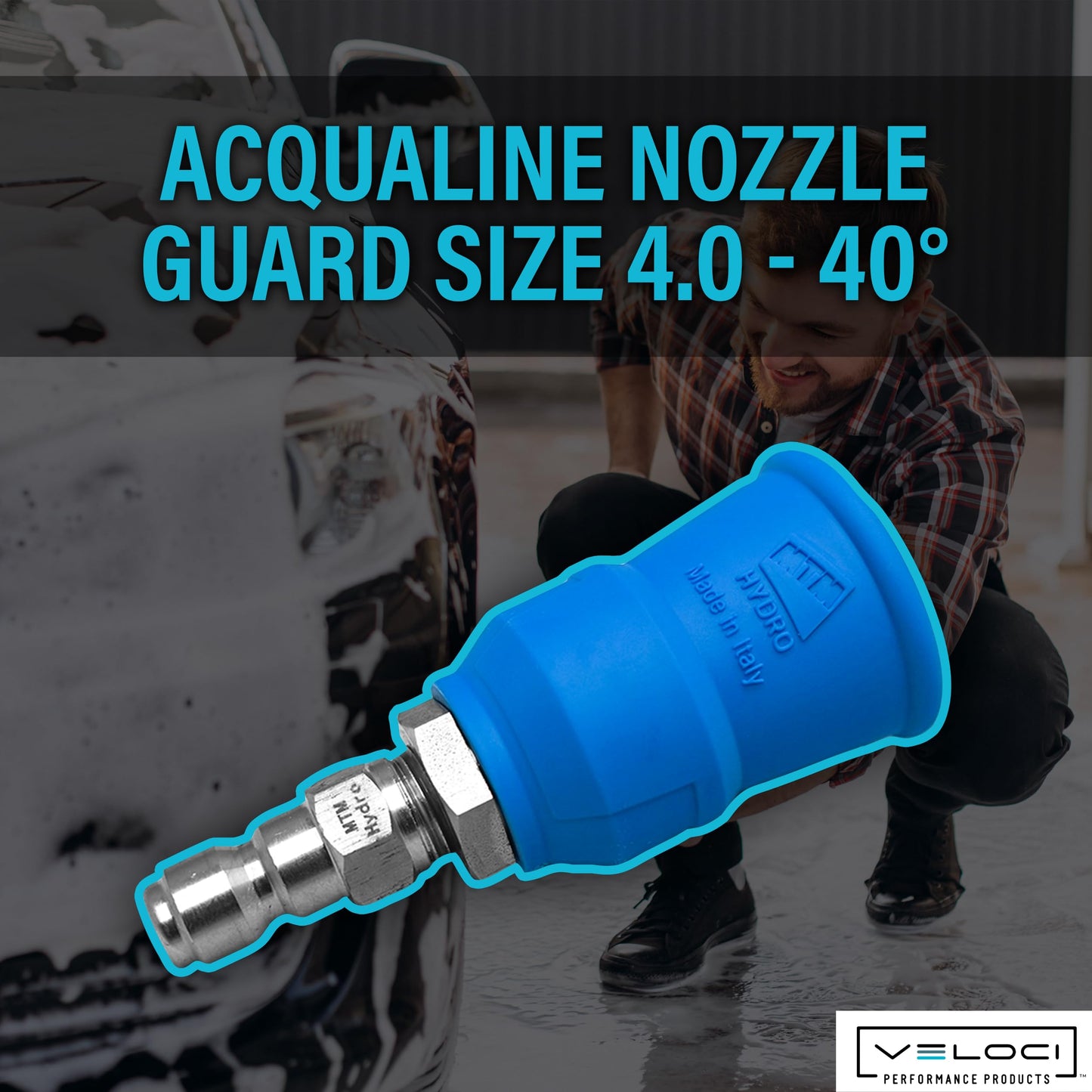 MTM Hydro Acqualine Pressure Washer Nozzle Guard Holder Tips Protector with 1/4? Quick Coupler Plug, 40 Degrees 4.0