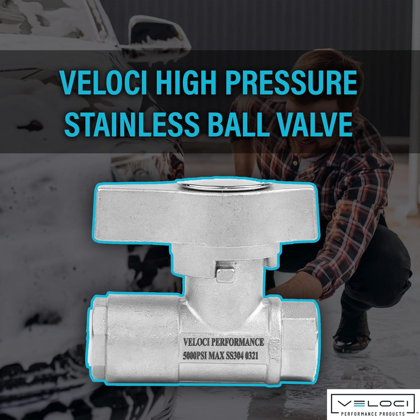 MTM Hydro Ball Valve for Pressure Washer Gun, High Pressure Power Washer Shut Off Valve Stainless Steel 3/8” Female NPT 5000 PSI