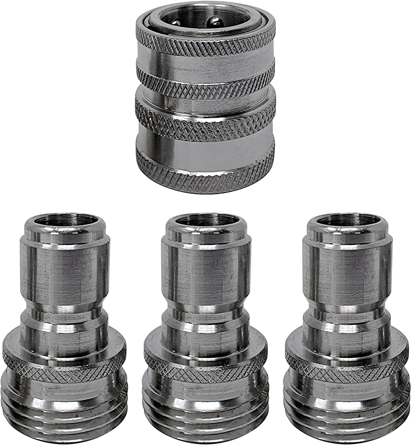 MTM Hydro Garden Hose Adapter 4 Piece 3/4” Quick Connect Fittings Kit ...