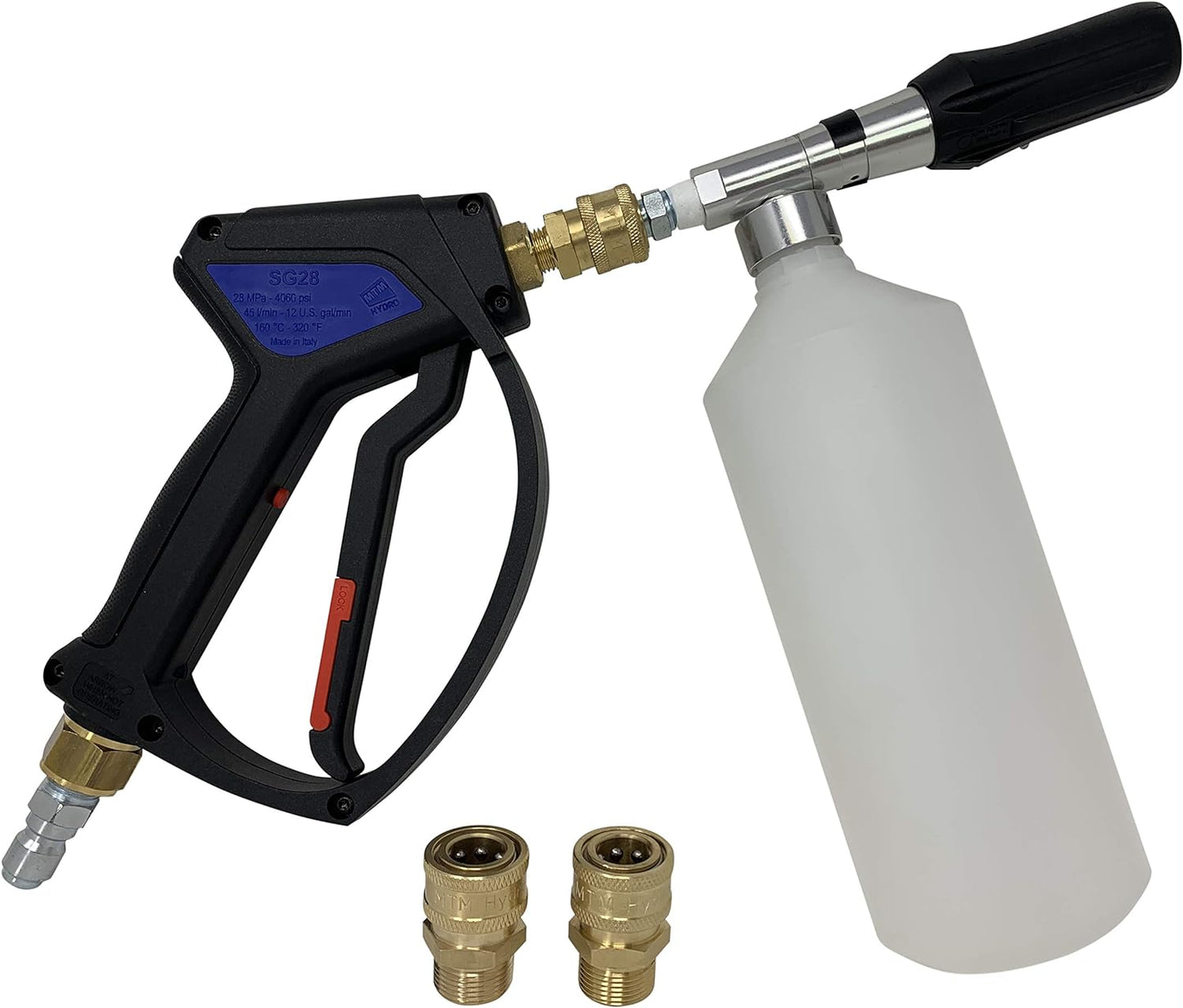 Foam Cannon with Spray Gun Power Washer Attachments and Fittings to Work with Most Electric Power Washer Brands, Foam Gun Pressure Washer Accessories to Make Your Car Cleaning Kit Complete