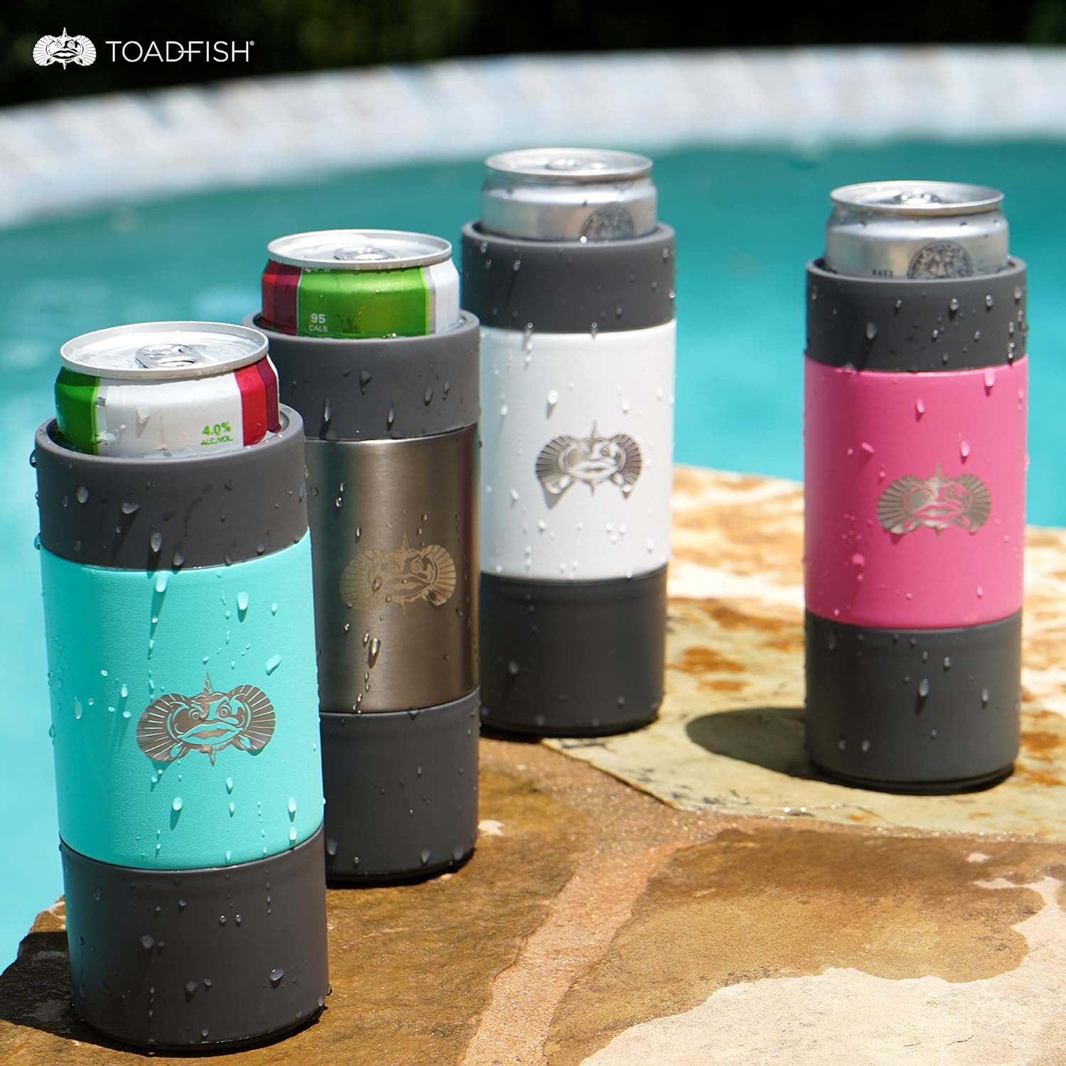 Brumate Slim Can Koozie Toadfish Non-Tip Can Cooler Insulated