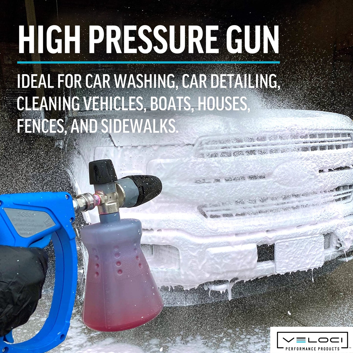 MTM Hydro Acqualine SGS35 Pressure Washer Car Wash Sprayer Gun with Stainless Steel Quick Connect Fittings and Live Swivel, High Pressure 4000 PSI Power Washer Car Washing Detailing