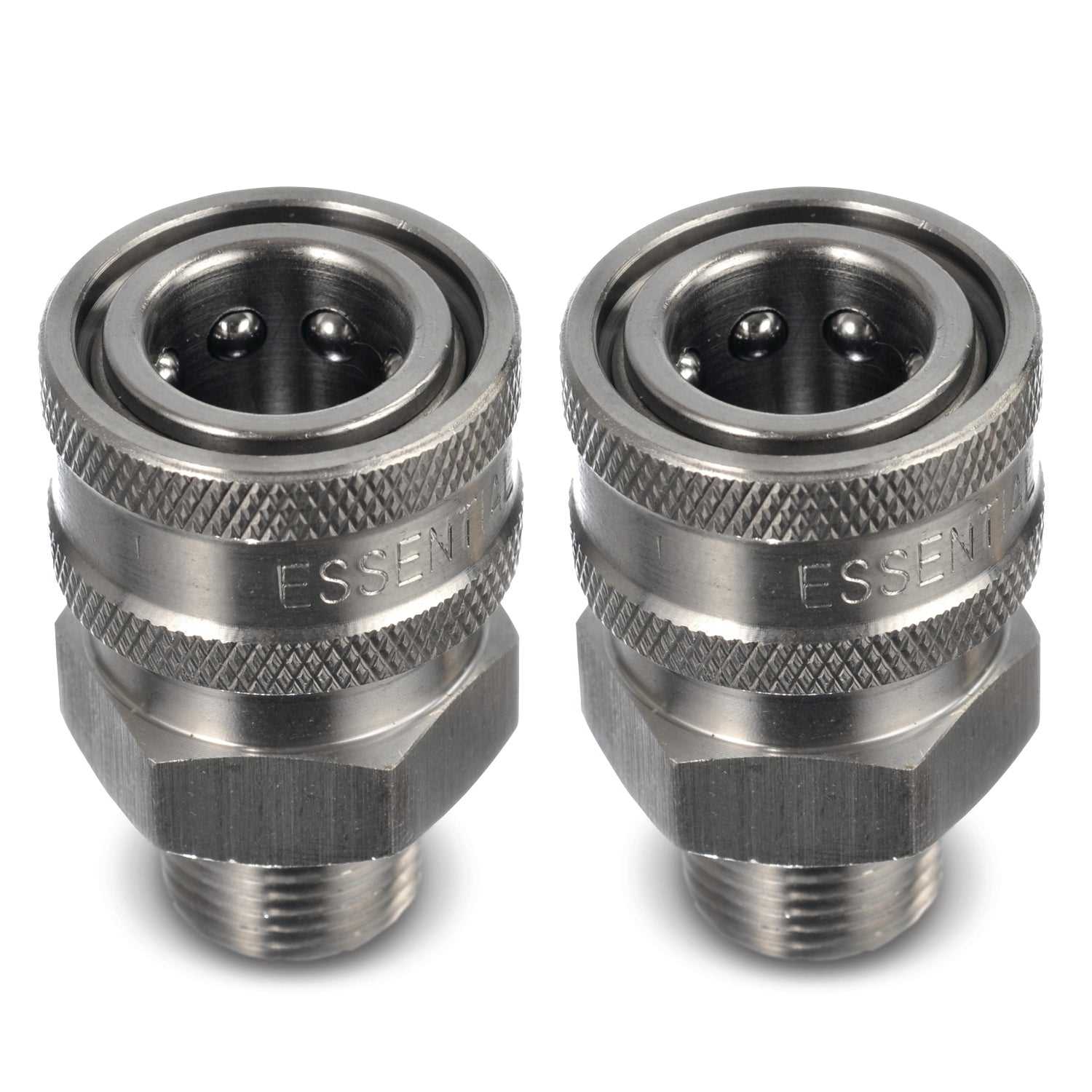 Stainless Steel Male Quick Connect Fittings for Pressure Washers - Set ...