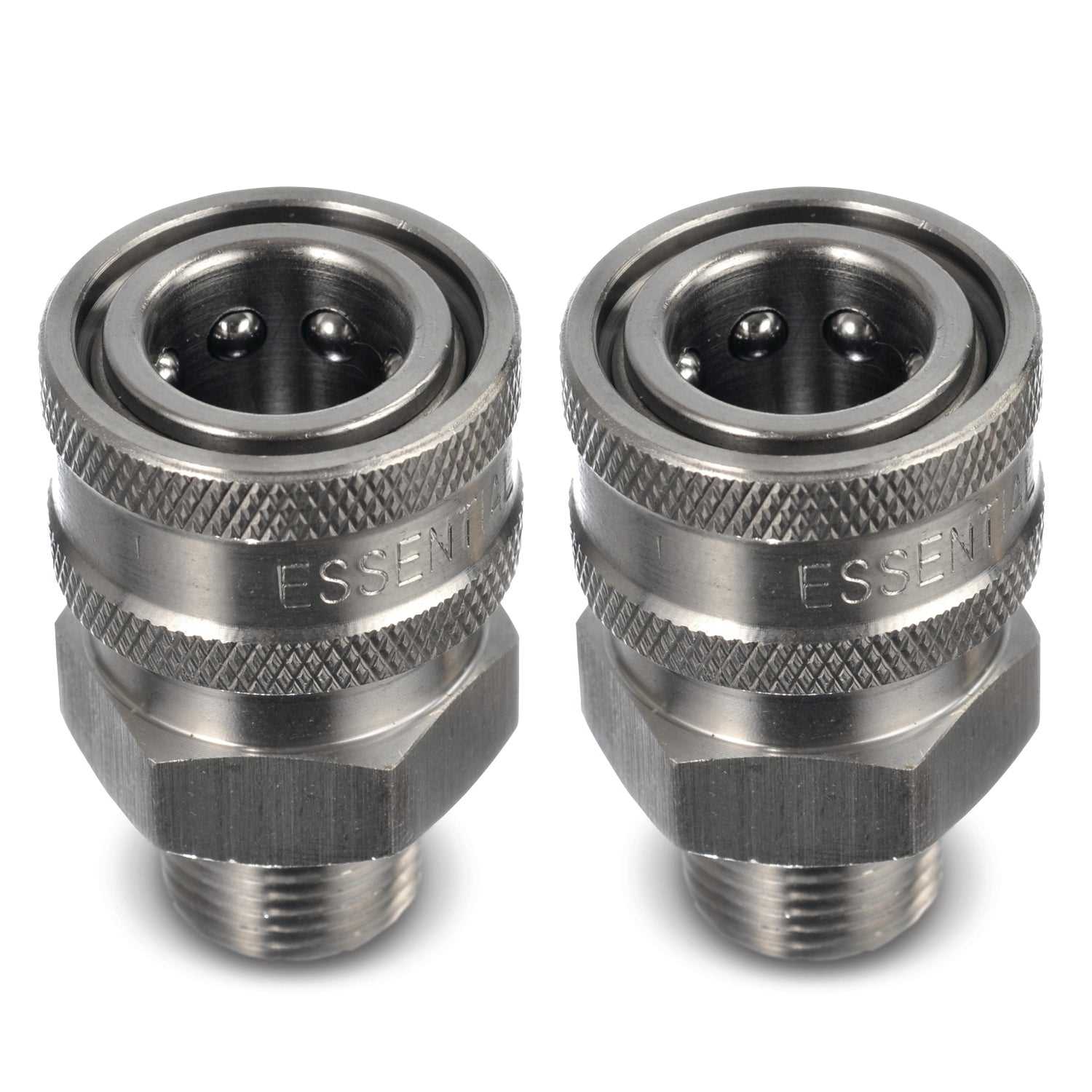 Stainless Steel Pressure Washer Quick Connect Fittings Set Of 2 | Male